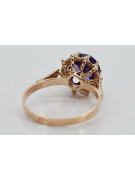 Russian Soviet rose 14k 585 gold Alexandrite Ruby Emerald Sapphire Zircon ring  vrc045