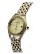 Złoty zegarek z bransoletą damską 14k Geneve lw078ydg&lbw004y