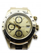 Złoty zegarek męski 14k 585 Geneve styl Rolex mw041y