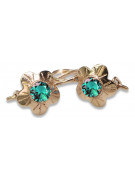 Vintage rose pink 14k 585 gold earrings vec028 alexandrite ruby emerald sapphire ...