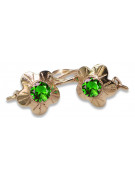 Vintage rose pink 14k 585 gold earrings vec028 alexandrite ruby emerald sapphire ...