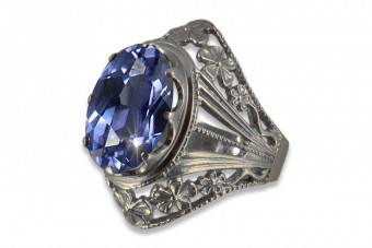 Vintage 925 silver Alexandrite Ruby Emerald Sapphire Zircon ring vrc031s
