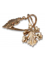 "14K 585 Rose Gold Vintage Leaf Earrings Without Stones" ven047
