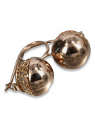 "14k 585 Gold, Keine Steine, Vintage-Roségold Ball Ohrringe im Original" ven122