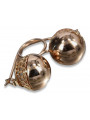 "No Stones Original Vintage 14K Rose Gold Ball Earrings" ven122