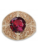 Russian Soviet rose 14k 585 gold Alexandrite Ruby Emerald Sapphire Zircon ring  vrc026