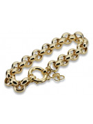 Bracelet d’ancrage en or jaune italien 14 carats cb009y