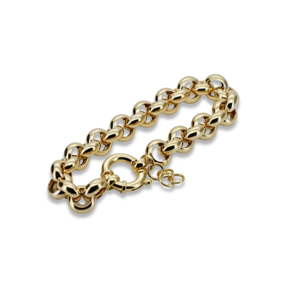 Yellow 14k gold modern Anchor Charms Lady bracelet cb009y