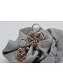 "Vintage 14K 585 Rose Pink Gold Gipsy Earrings without Stones" ven022