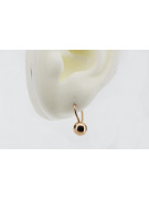 "Originales Vintage-Roségold aus 14 Kara, 585 Gold, Ball Ohrringe" ven199