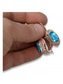 Vintage silver rose gold plated 925 Alexandrite Ruby Emerald Sapphire Aquamarine Zircon ... earrings vec023rp