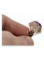 Radziecki 14k 585 złoty Rosyjski pierścionek z różowego złota z Aleksandrytem Rubinem Szafirem Szmaragdem Cyrkonią vrc030