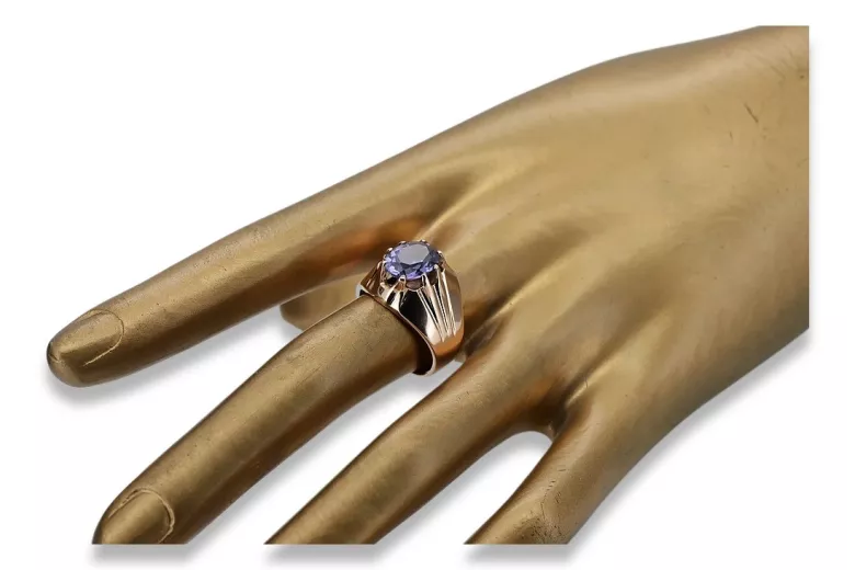 "Pierścień Vintage Aleksandryt, Wykonany z Różowego Złota 14k 585" vrc016