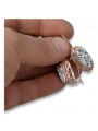 Vintage silver rose gold plated 925 Cubic Zircon earrings vec023rp