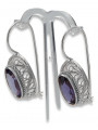 Vintage silver 925 Alexandrite earrings vec023s Vintage