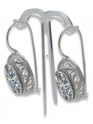 Vintage silver 925 cubic zircon earrings vec023s