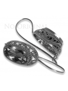 Vintage silver 925 setting earrings vec023s