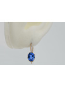 Vintage silver rose gold plated 925 Sapphire earrings vec196rp