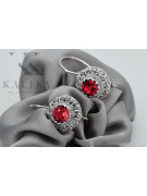 Vintage Vintage 925 Silver Ruby earrings vec002s