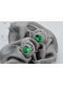 Vintage Vintage 925 Silver Emerald earrings vec002s
