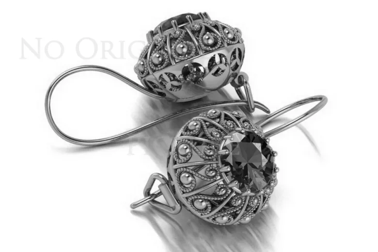 Vintage Vintage 925 Silver earrings setting vec002s