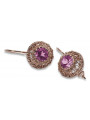 Vintage silver rose gold plated 925 amethyst vec002rp