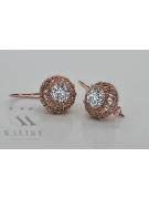 Vintage silver rose gold plated 925 Cubic Zircon earrings vec002rp