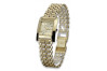 Złoty zegarek damski z bransoletą 14k Geneve lw036ydg&lbw002y