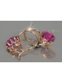 "Amethyst Adorned 14K Rose Gold Vintage Earrings" vec196