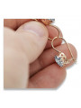 "Vintage Inspired 14K Rose Gold Zircon Jewelry Earrings" vec196
