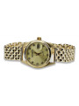 Złoty zegarek z bransoletą damską 14k włoski Geneve lw020ydg&lbw004y