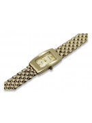 Złoty zegarek z bransoletą damską 14k Geneve lw090y&lbw004y