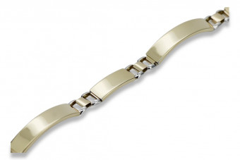 Jaune italien Unique 14k 585 bracelet en or cb167y