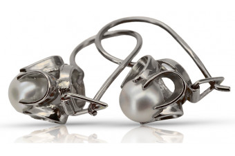 Vintage silver 925 pearl earrings vepr004s Vintage