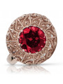 Russische sowjetische Rose 14 Karat 585 Gold Alexandrit Rubin Smaragd Saphir Zirkon Ring vrc059