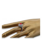 Srebrny pierścionek Rosyjski 925 z Rubinem vrc059s Vintage