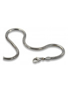 White 14 gold chain 585 italian snake Tondo cc020w