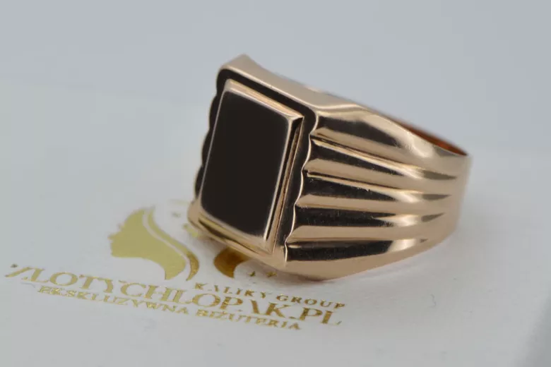 Мужское золотое перстень печатка 14к 585. Русское золото vsn034