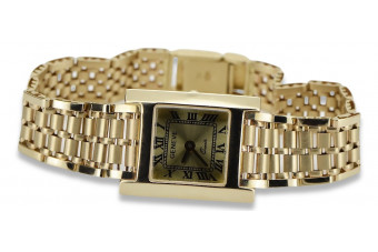 Жълт 14k златен мъжки часовник Geneve lw036ydgb&lbw002y