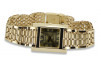 Жълт 14k златен мъжки часовник Geneve lw036ydgb&lbw002y