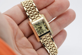 Gold men's watch Geneve ☆ zlotychlopak.pl ☆ Gold purity 585 333