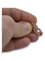 Vintage rose pink 14k 585 gold Vintage earrings vec099 alexandrite ruby emerald sapphire