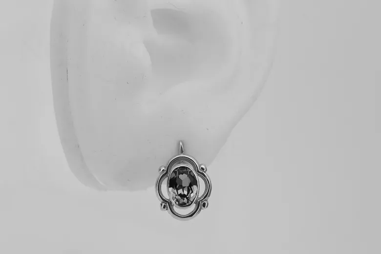 Vintage Vintage 925 Silver earrings setting vec033s