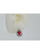 Vintage Vintage 925 Silver ruby earrings vec033s