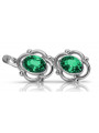 Vintage Vintage 925 Silver emerald earrings vec033s