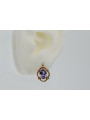 Vintage silver rose gold plated 925 alexandrite earrings vec033rp