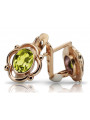 Vintage silver rose gold plated 925 peridot earrings vec033rp