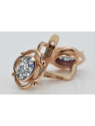 Vintage silver rose gold plated 925 zircon earrings vec033rp