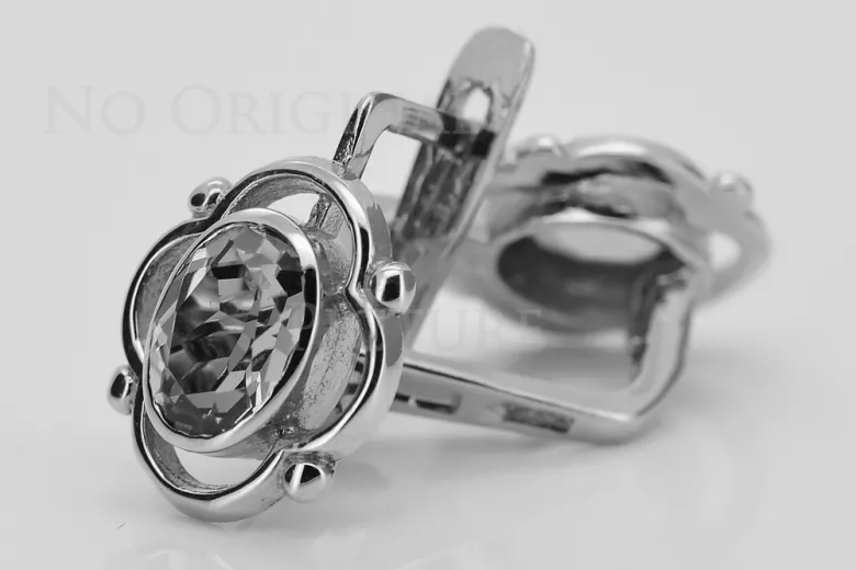 Traditionelle 14k 585 Vintage-Roségold Ohrringe aus der Sowjetzeit vec033Russian