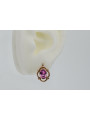 "Bijuterii autentice vintage din aur roz 585 cu ametist vec033 Sovietic Rusesc" style